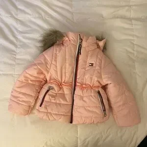 Tommy hilfiger pink hot sale coat